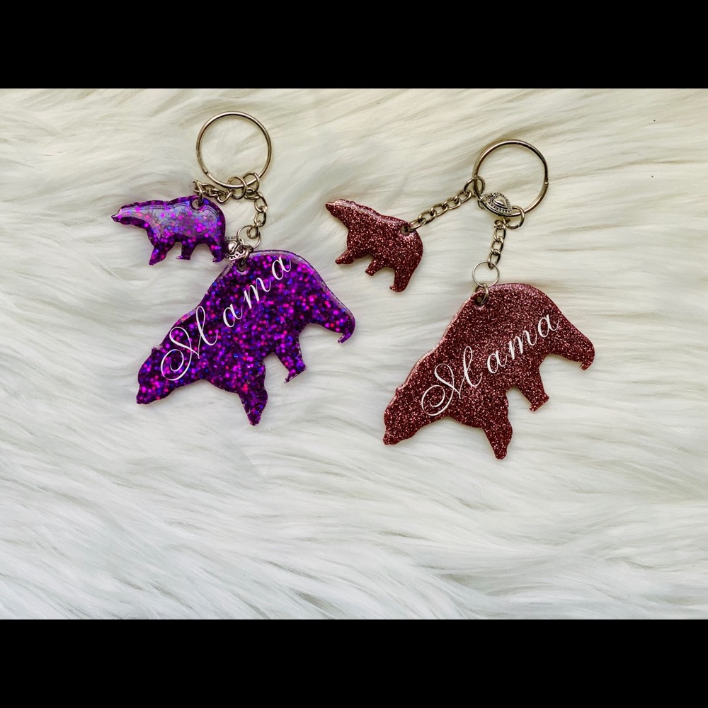 Mama bear keychain